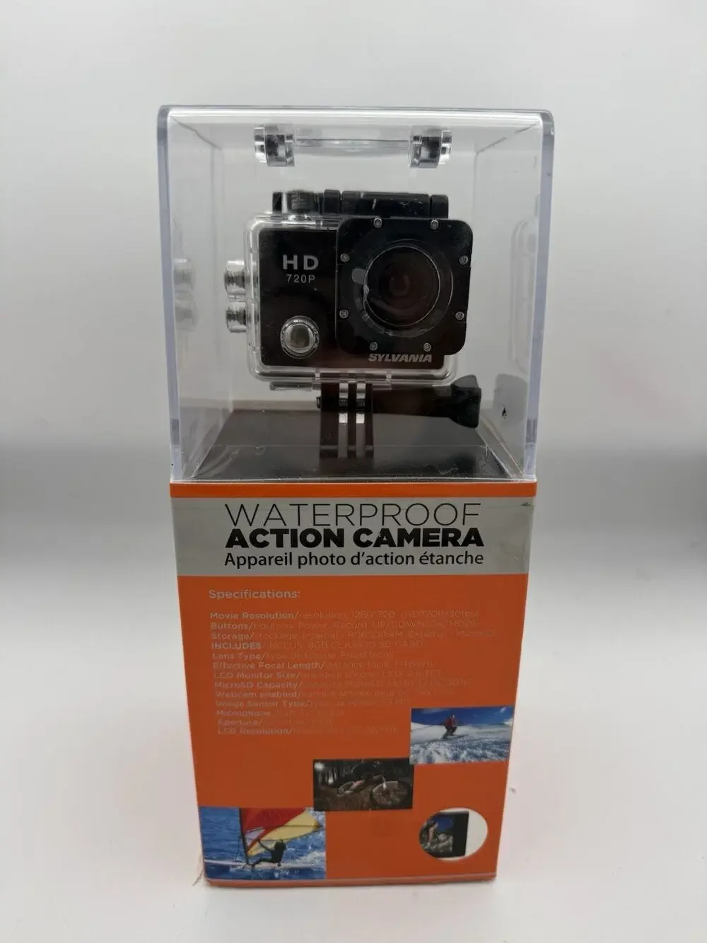 Sylvania 720P Waterproof Action Camera New in Box